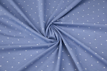 Jersey mit Sternen, basic, rauchblau, 0,5 m